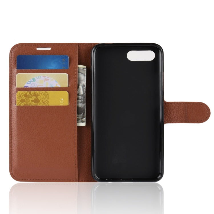 For Huawei Honor 10 Litchi Texture Horizontal Flip PU Leather Case with Holder & Card Slots & Wallet