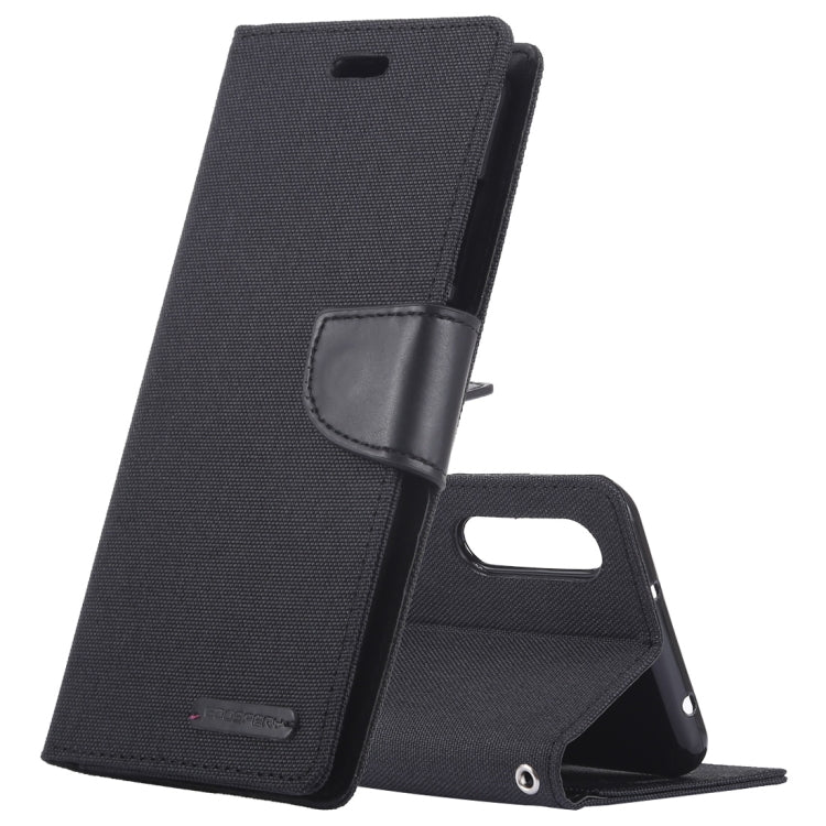 GOOSPERY CANVAS DIARY Canvas Texture Horizontal Flip PU Leather Case for Huawei P20 Pro, with Holder & Card Slots & Wallet