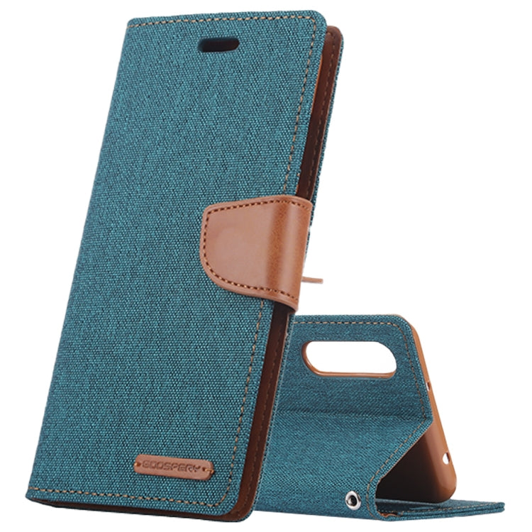 GOOSPERY CANVAS DIARY Canvas Texture Horizontal Flip PU Leather Case for Huawei P20 Pro, with Holder & Card Slots & Wallet