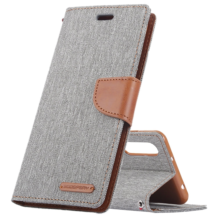 GOOSPERY CANVAS DIARY Canvas Texture Horizontal Flip PU Leather Case for Huawei P20, with Holder & Card Slots & Wallet