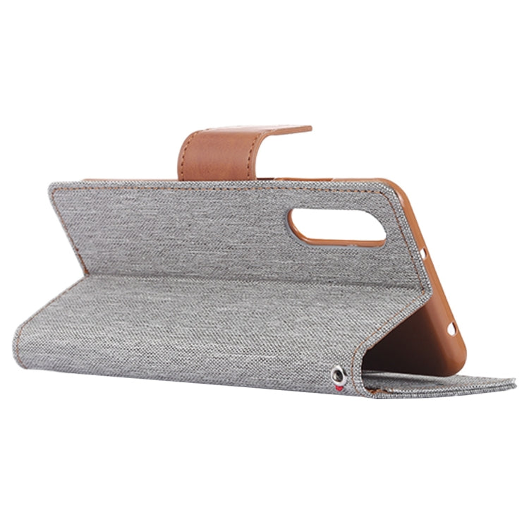 GOOSPERY CANVAS DIARY Canvas Texture Horizontal Flip PU Leather Case for Huawei P20, with Holder & Card Slots & Wallet