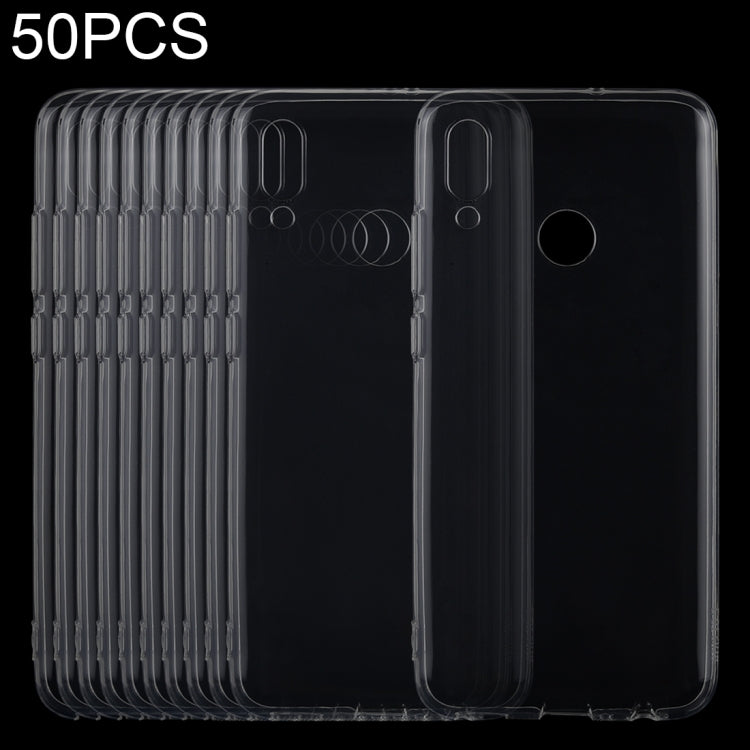 50 PCS 0.75mm Ultrathin Transparent TPU Soft Protective Case for Huawei P Smart (2019) / Honor 10 Lite