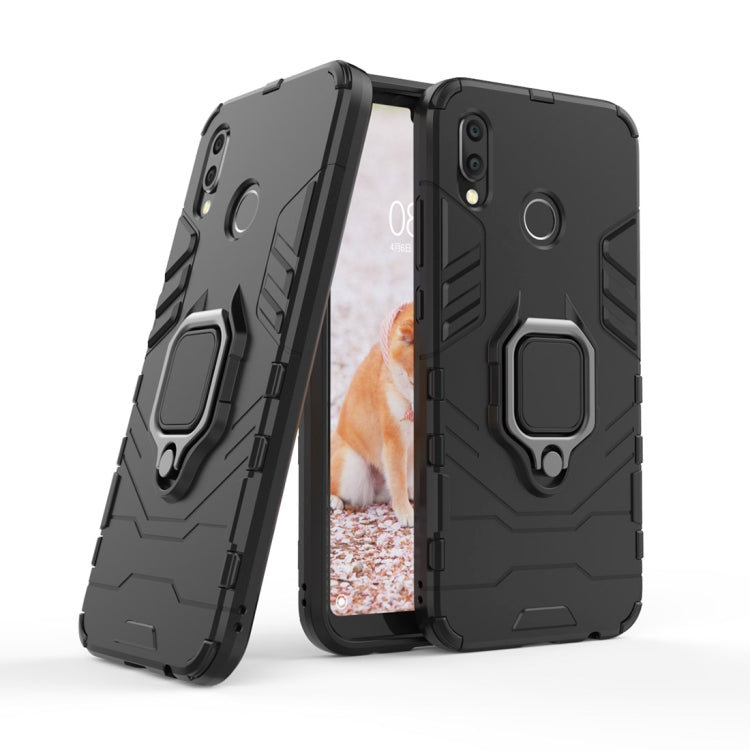 PC + TPU Shockproof Protective Case for Huawei P20 Lite / Nova 3e, with Magnetic Ring Holder