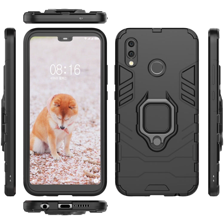 PC + TPU Shockproof Protective Case for Huawei P20 Lite / Nova 3e, with Magnetic Ring Holder