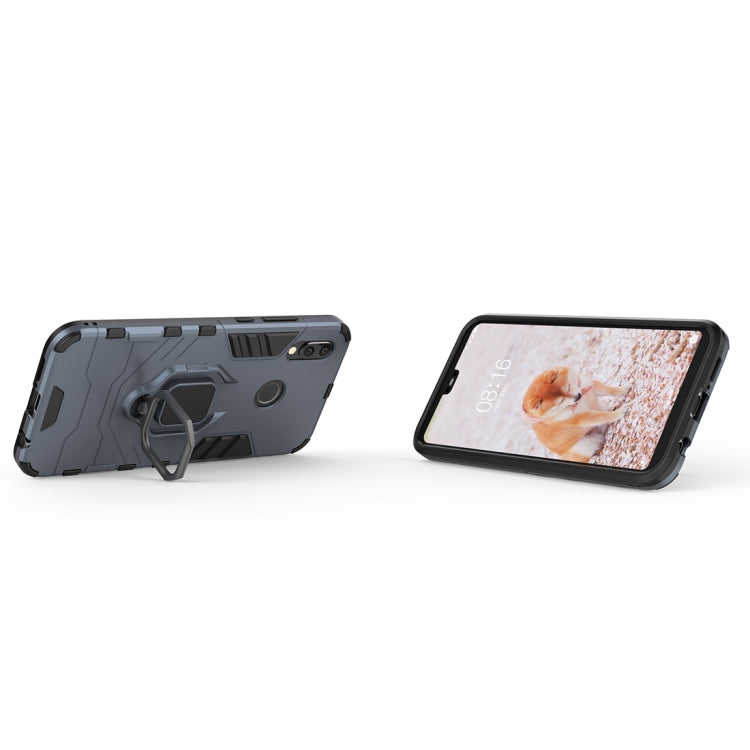 PC + TPU Shockproof Protective Case for Huawei P20 Lite / Nova 3e, with Magnetic Ring Holder