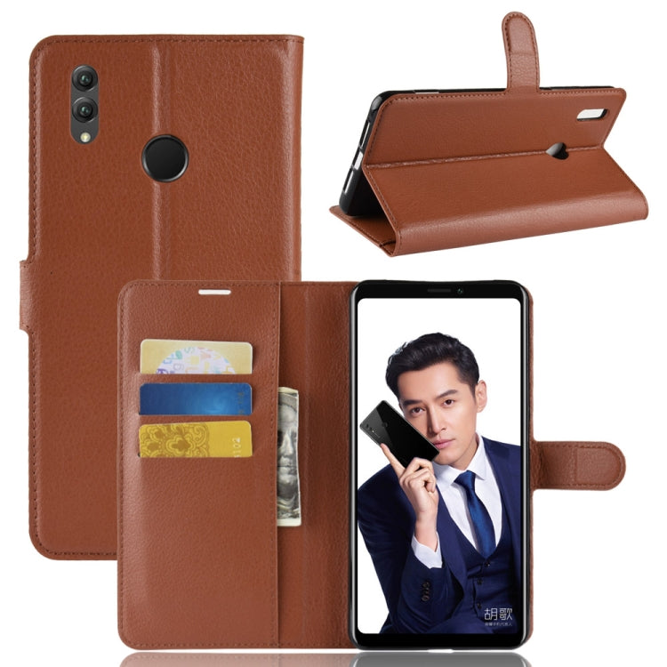 Litchi Texture Horizontal Flip Leather Case for Huawei Honor Note 10, with Wallet & Holder & Card Slots