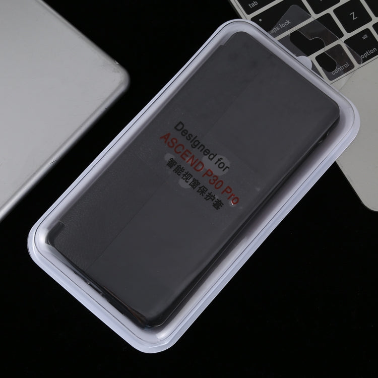 Litchi Texture PC + PU Horizontal Flip Case for Huawei P30 Pro, with Touch Call Display ID&Sleep/Wake-up Function