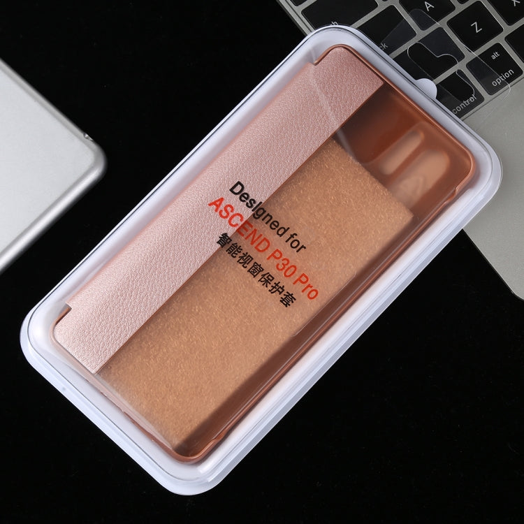 Litchi Texture PC + PU Horizontal Flip Case for Huawei P30 Pro, with Touch Call Display ID&Sleep/Wake-up Function