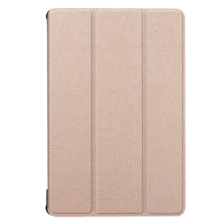 For Huawei  MediaPad M5 10.8 inch Tri-Fold Custer Texture Horizontal Flip PU Leather Protective Case with Holder