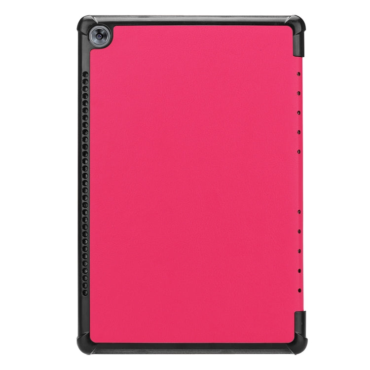 For Huawei  MediaPad M5 10.8 inch Tri-Fold Custer Texture Horizontal Flip PU Leather Protective Case with Holder