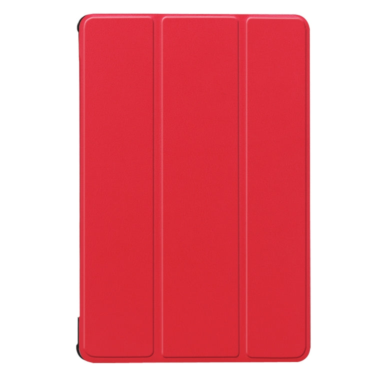 For Huawei  MediaPad M5 10.8 inch Tri-Fold Custer Texture Horizontal Flip PU Leather Protective Case with Holder