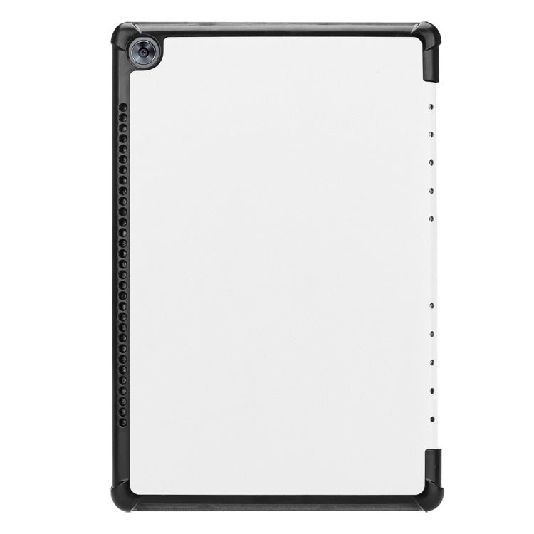 For Huawei  MediaPad M5 10.8 inch Tri-Fold Custer Texture Horizontal Flip PU Leather Protective Case with Holder