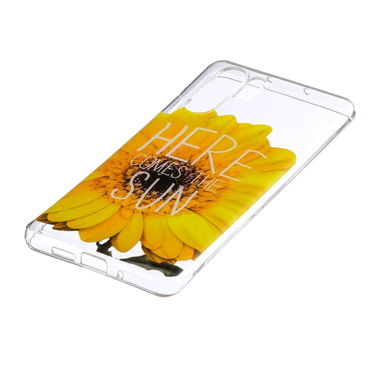 Sunflower Pattern Transparent TPU Protective Case for Huawei P30 Pro