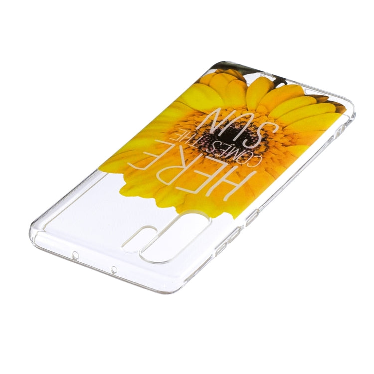 Sunflower Pattern Transparent TPU Protective Case for Huawei P30 Pro