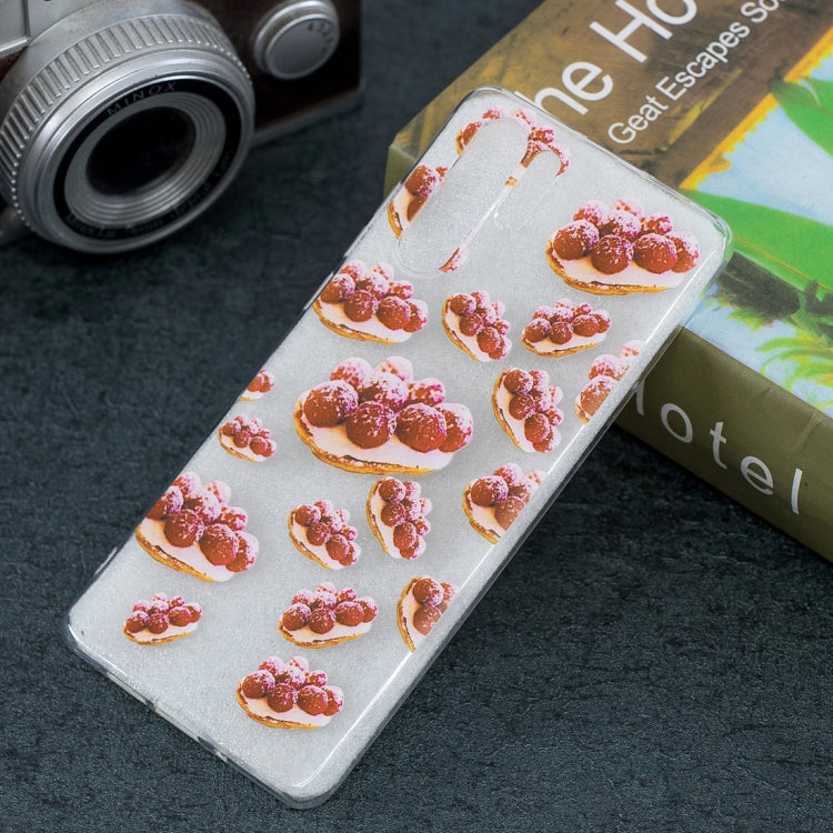 Strawberry Pie Pattern Transparent TPU Protective Case for Huawei P30 Pro