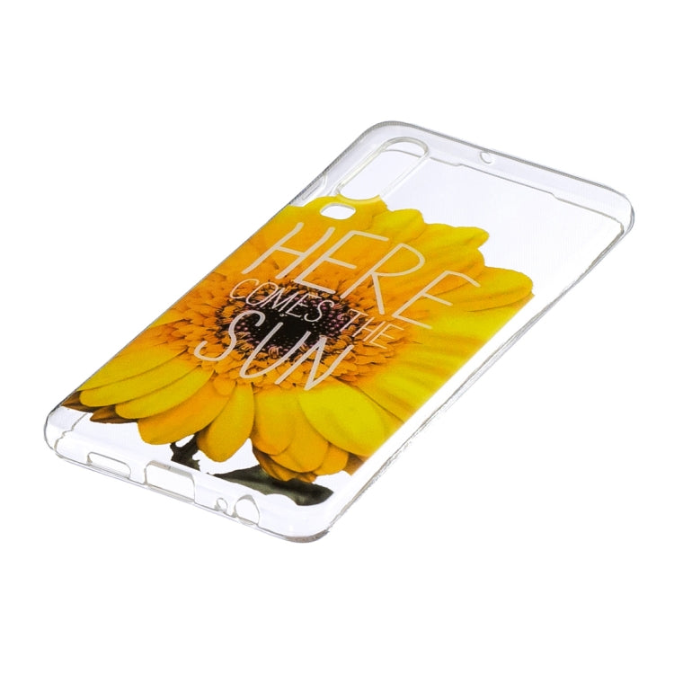 Sunflower Pattern Transparent TPU Protective Case for Huawei P30