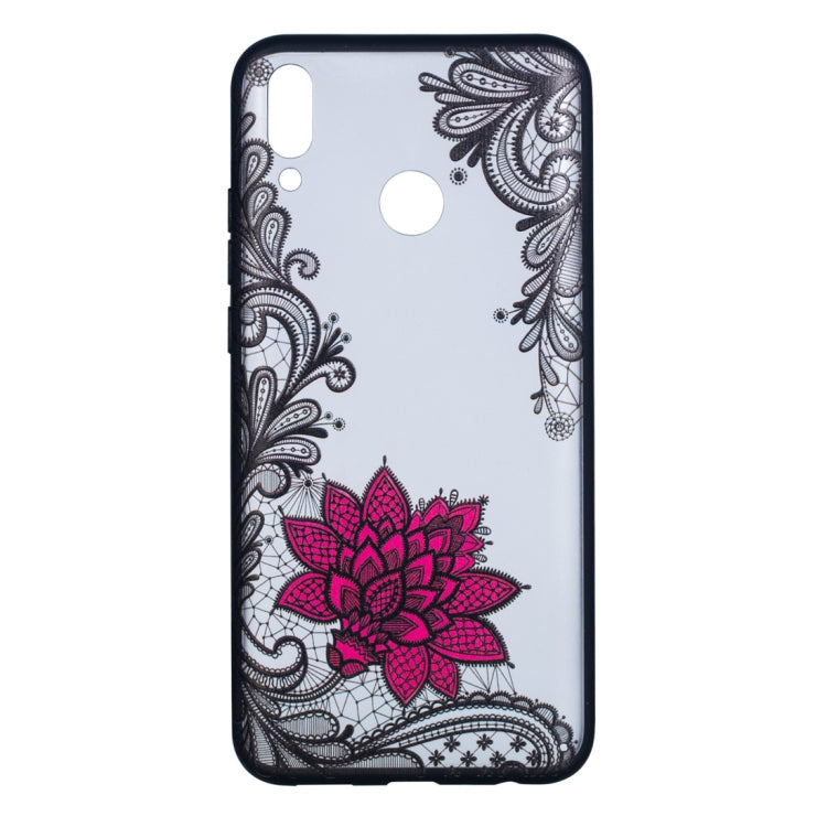 Small Lotus Pattern Embossed Lace + PC Case for Huawei Y9 (2019) / Enjoy 9 Plus