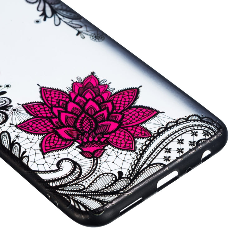 Small Lotus Pattern Embossed Lace + PC Case for Huawei Y9 (2019) / Enjoy 9 Plus