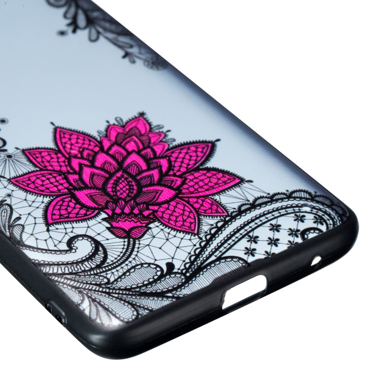 Small Lotus Pattern Embossed Lace + PC Case for Huawei Mate 20 Pro