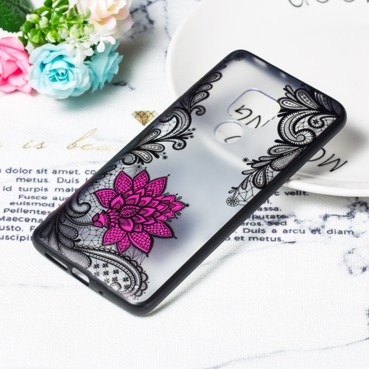 Small Lotus Pattern Embossed Lace + PC Case for Huawei Mate 20