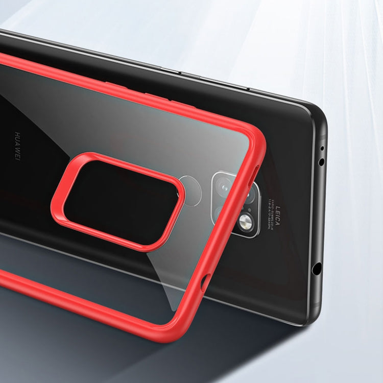 TOTUDESIGN Crystal Color Series Sim Version Shockproof TPU + Acrylic Protective Case for Huawei Mate 20(Black)