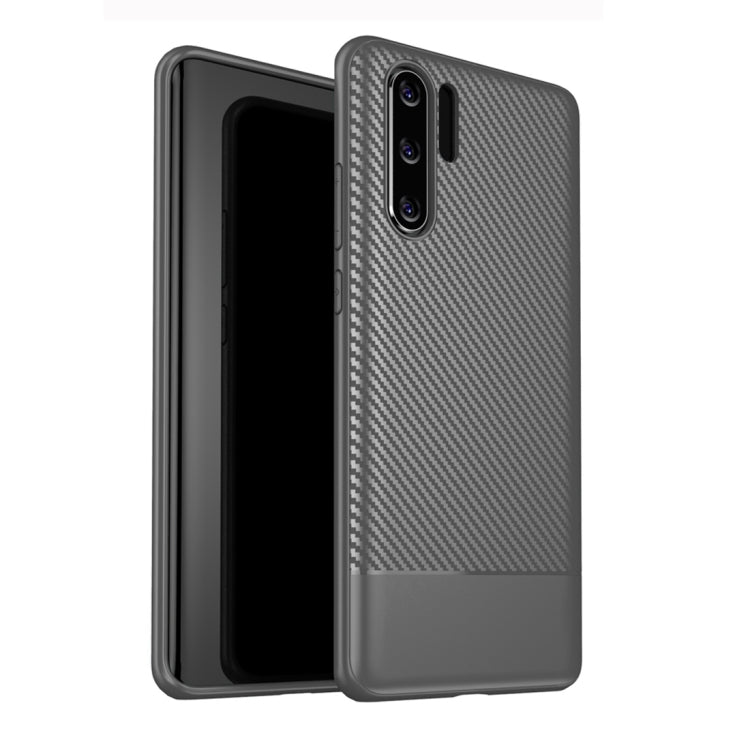 Lewei Series Carbon Fiber Texture TPU Protective Case for Huawei P30 Pro