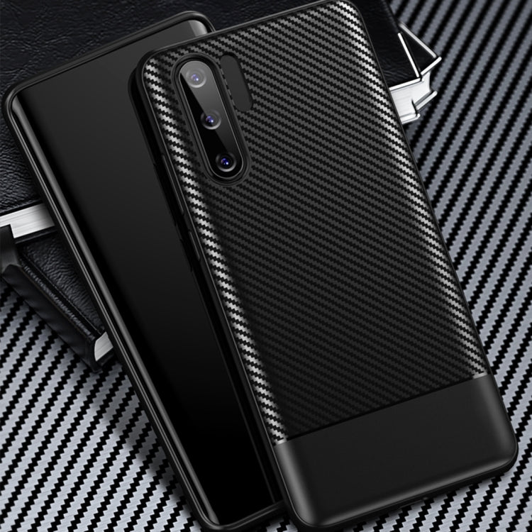 Lewei Series Carbon Fiber Texture TPU Protective Case for Huawei P30 Pro