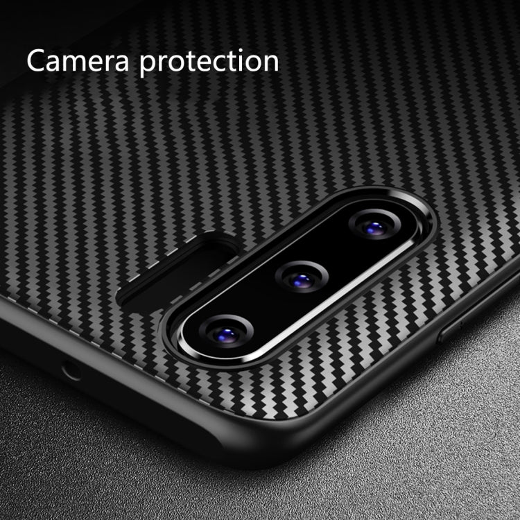 Lewei Series Carbon Fiber Texture TPU Protective Case for Huawei P30 Pro