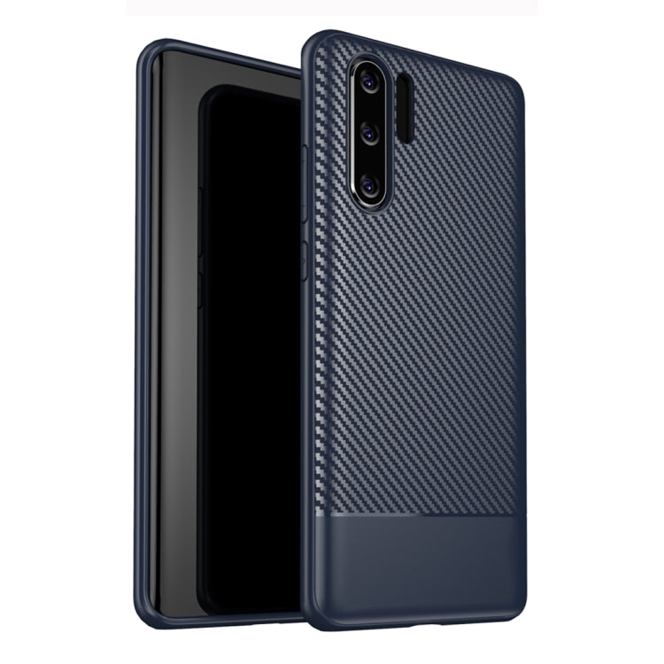 Lewei Series Carbon Fiber Texture TPU Protective Case for Huawei P30 Pro
