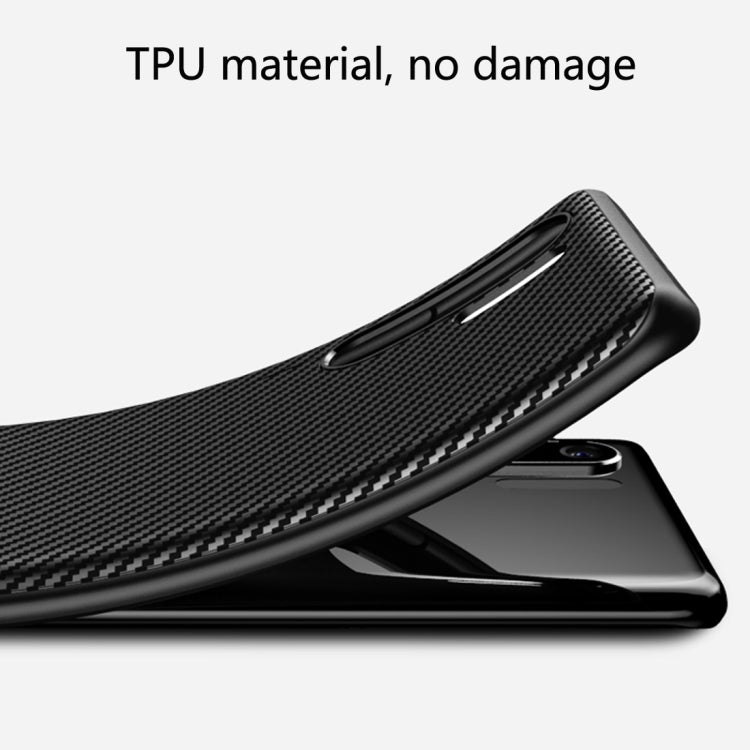 Lewei Series Carbon Fiber Texture TPU Protective Case for Huawei P30 Pro
