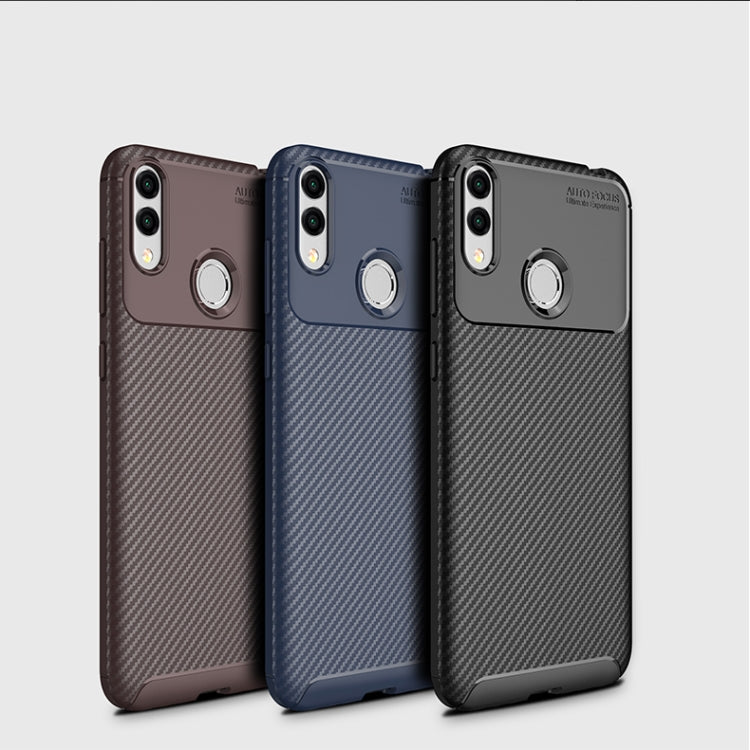 Carbon Fiber Texture Shockproof TPU Case for Huawei Honor 8C