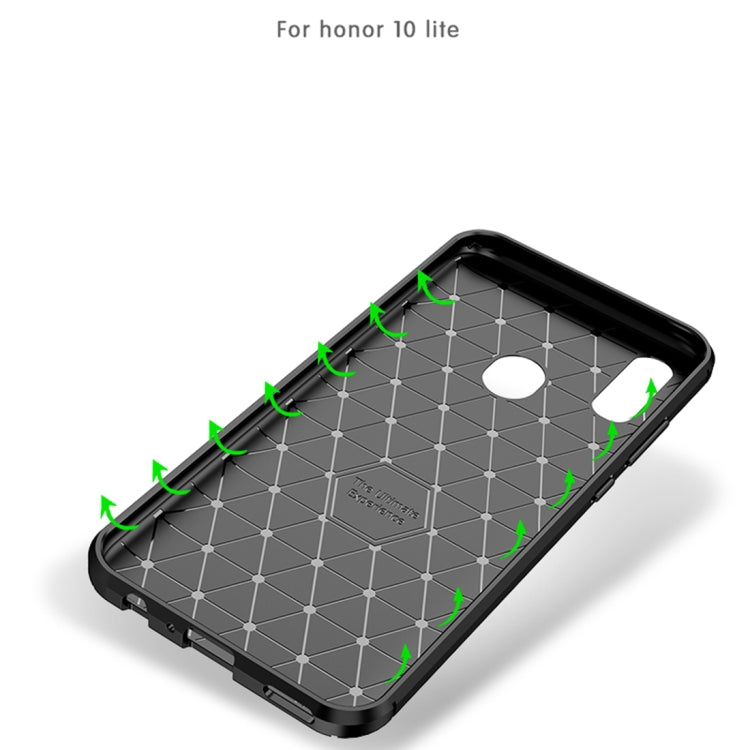 Carbon Fiber Texture Shockproof TPU Case for Huawei Honor 10 Lite