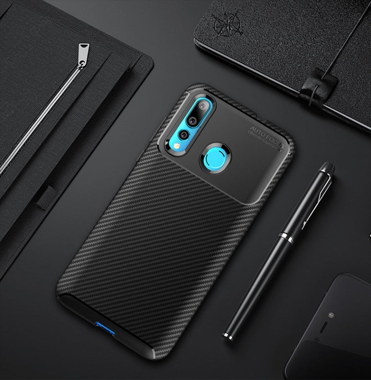 Carbon Fiber Texture Shockproof TPU Case for Huawei Nova 4