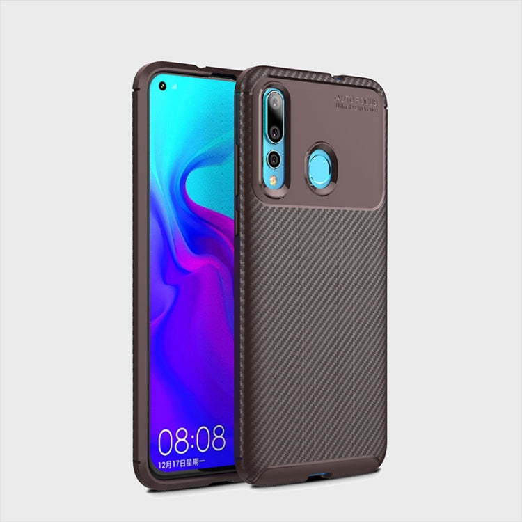Carbon Fiber Texture Shockproof TPU Case for Huawei Nova 4