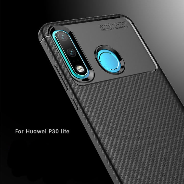 Carbon Fiber Texture Shockproof TPU Case for Huawei P30 Lite