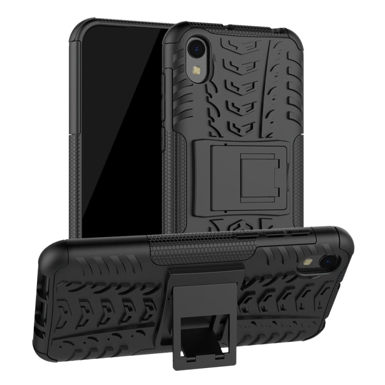 Shockproof  PC + TPU Tire Pattern Case for Huawei Honor 8s, with Holder