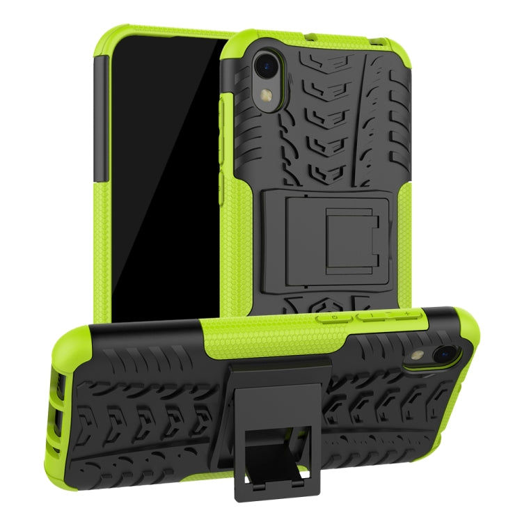 Shockproof  PC + TPU Tire Pattern Case for Huawei Honor 8s, with Holder