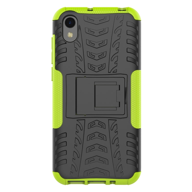 Shockproof  PC + TPU Tire Pattern Case for Huawei Honor 8s, with Holder