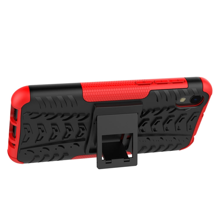 Shockproof  PC + TPU Tire Pattern Case for Huawei Honor 8s, with Holder