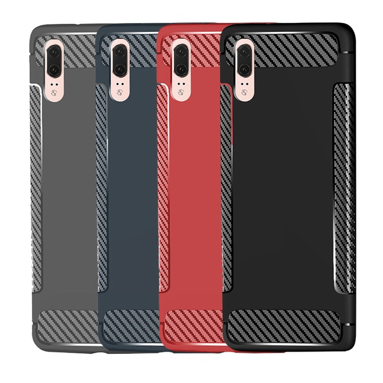 Carbon Fiber Anti-slip TPU Protective Case for Huawei P20