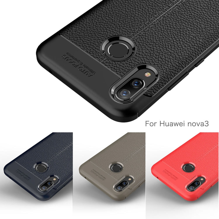 Litchi Texture TPU Shockproof Case for Huawei Nova 3