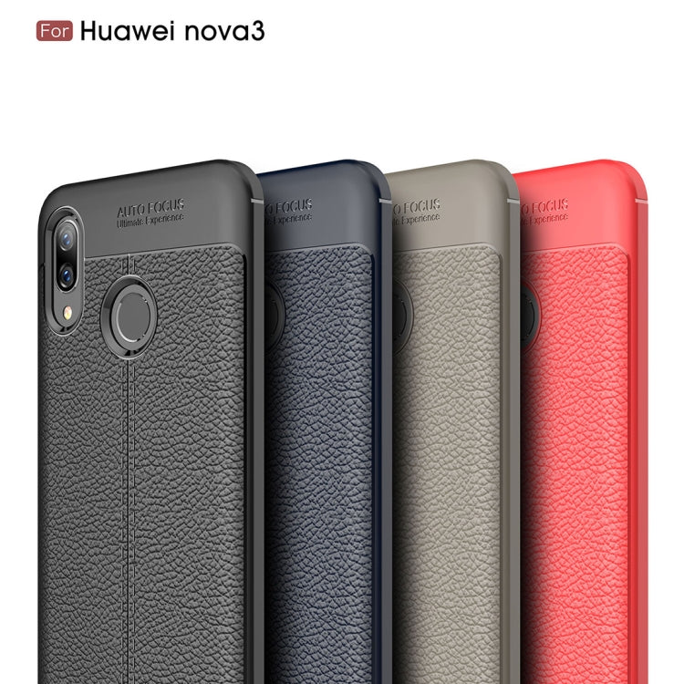 Litchi Texture TPU Shockproof Case for Huawei Nova 3