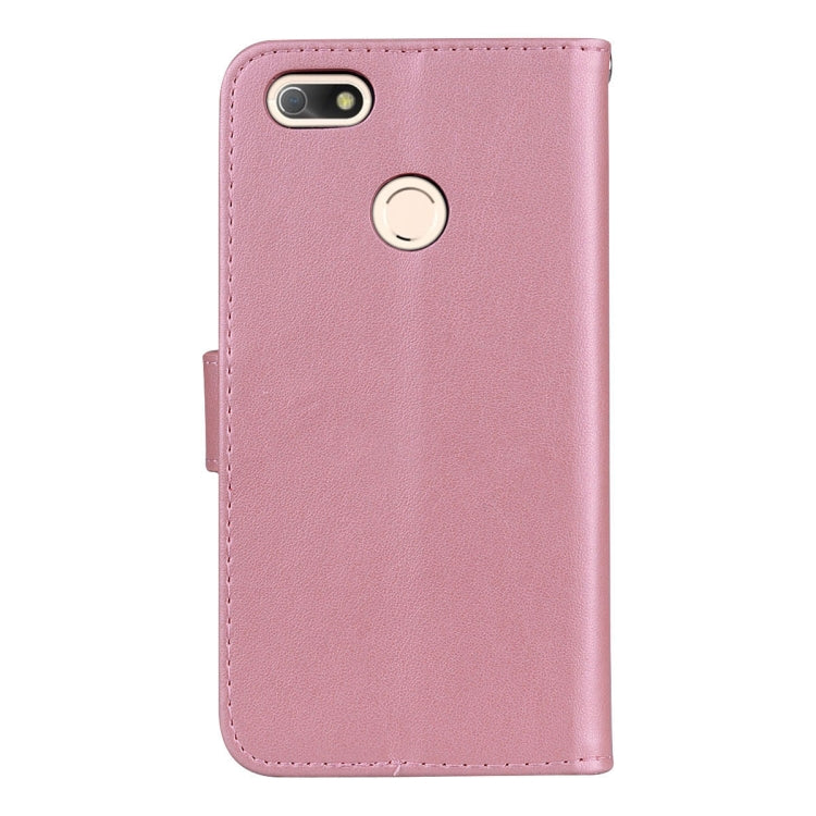 For Huawei P9 Lite Mini Rose Embossed Horizontal Flip Environmental PU Leather Case with Holder & Card Slots & Wallet