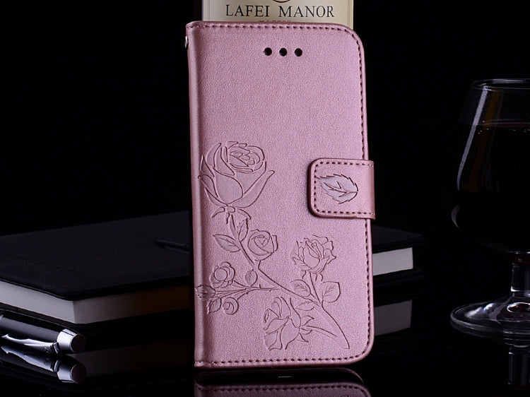 For Huawei P9 Lite Mini Rose Embossed Horizontal Flip Environmental PU Leather Case with Holder & Card Slots & Wallet