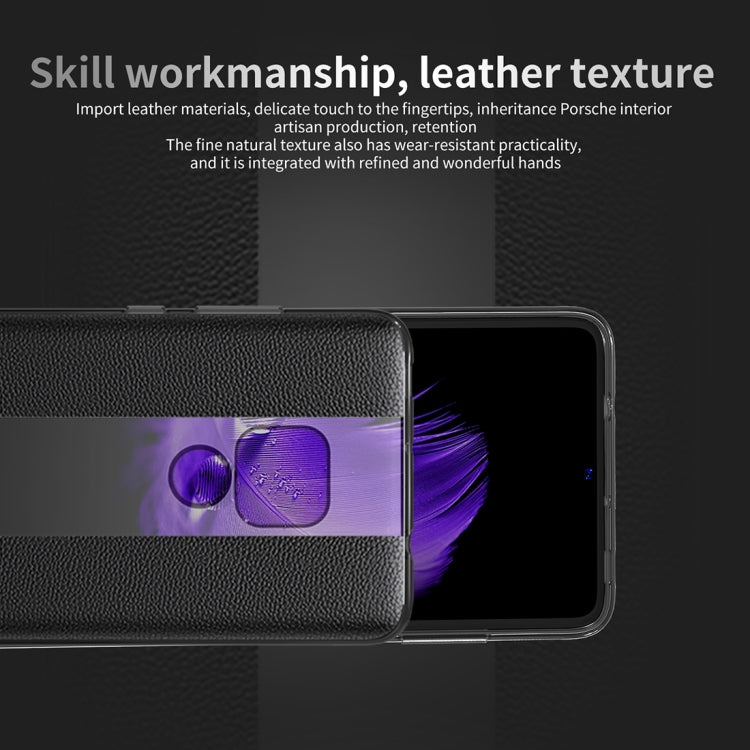 Anti-slip Leather + TPU Protective Case for Huawei Mate 20(Blue)