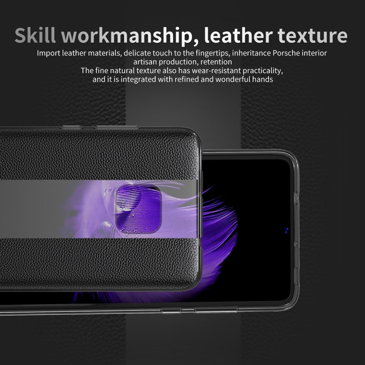 Anti-slip Leather + TPU Protective Case for Huawei Mate 20 Pro(Blue)