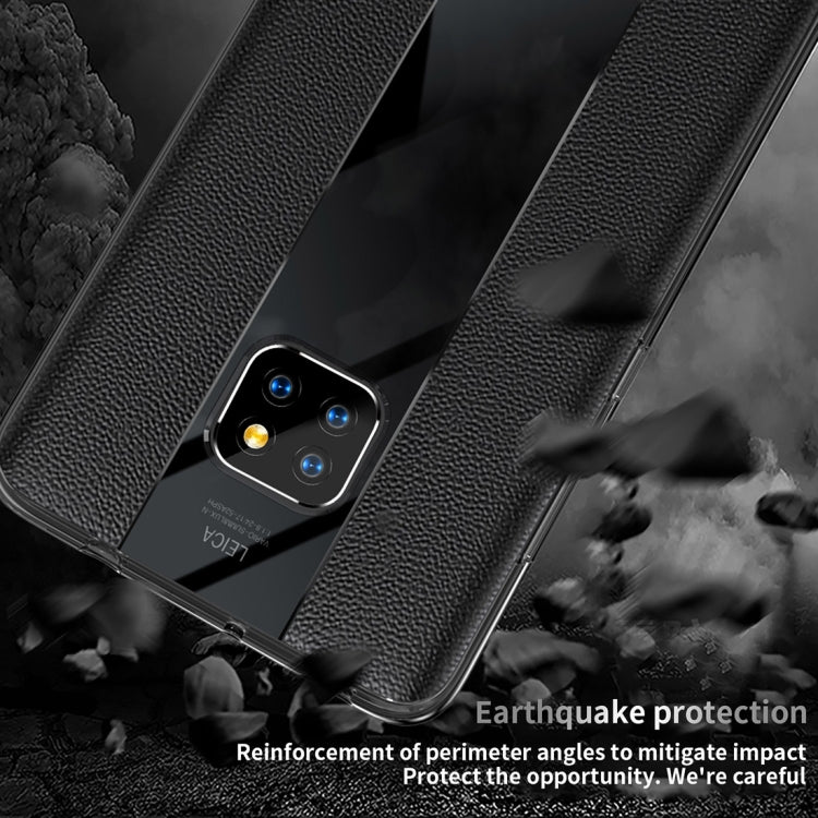 Anti-slip Leather + TPU Protective Case for Huawei Mate 20 Pro(Blue)