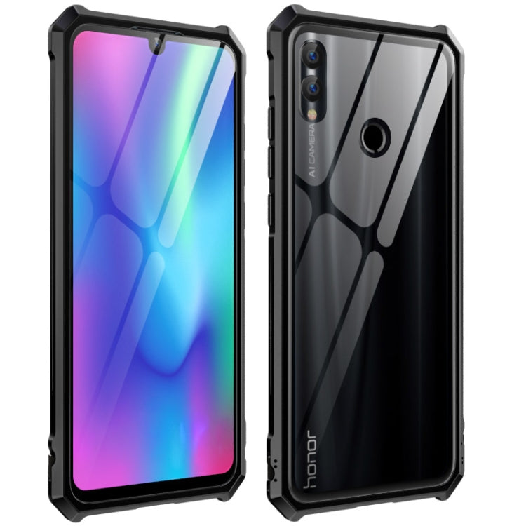 Snap-on Aluminum Frame and Tempered Glass Back Plate Case for Huawei Honor 10Lite