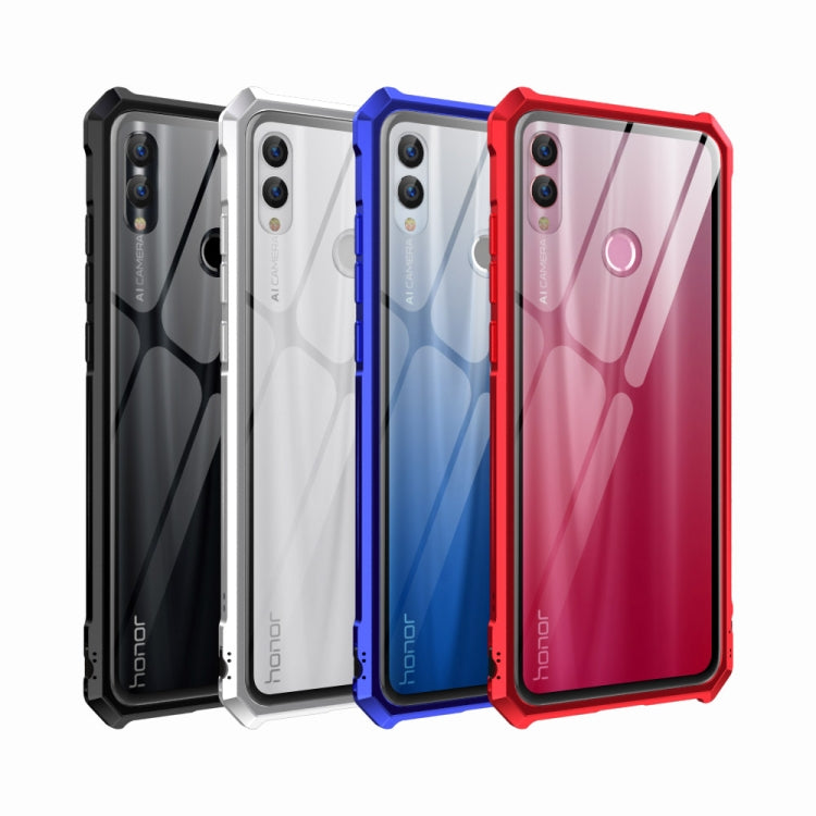 Snap-on Aluminum Frame and Tempered Glass Back Plate Case for Huawei Honor 10Lite