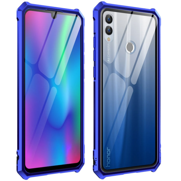 Snap-on Aluminum Frame and Tempered Glass Back Plate Case for Huawei Honor 10Lite